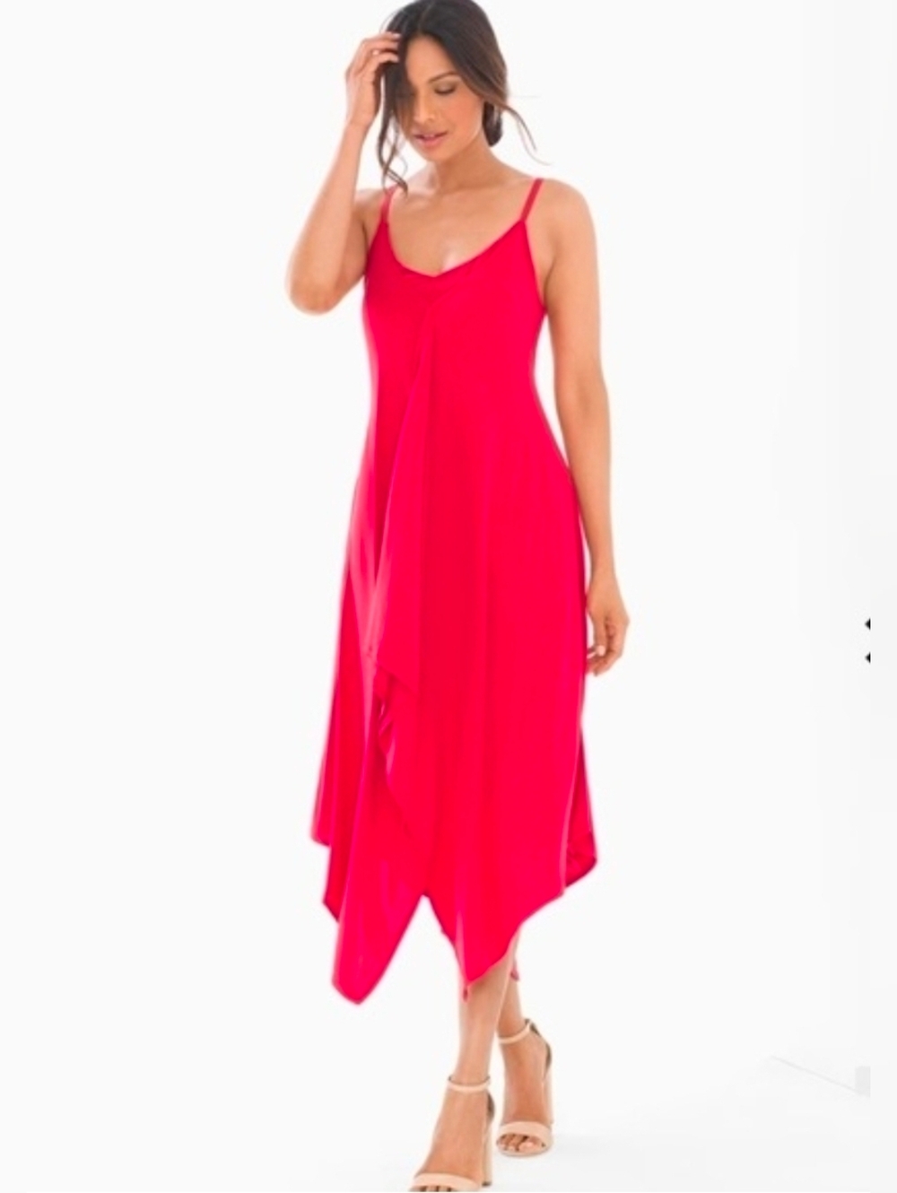Soma Scarf Hem Midi‎ Slip Dress, size medium